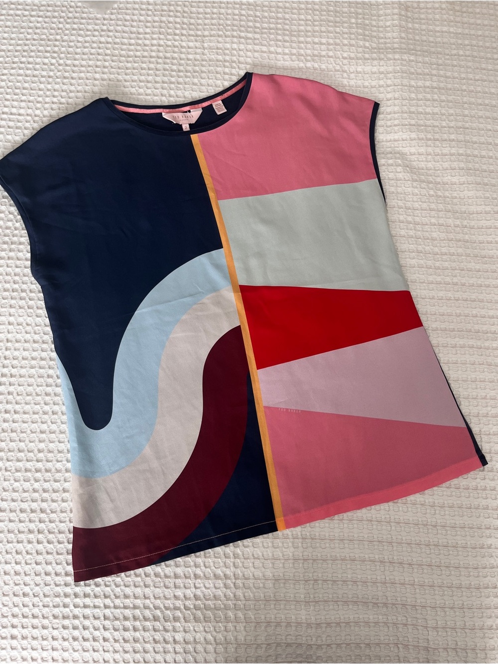 TED BAKER London 2 | Sleeveless Abstract Blouse | Lightweight Top | NWOT | US 6